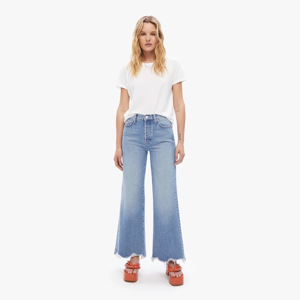 Mother the tomcat roller chew wide leg jeans